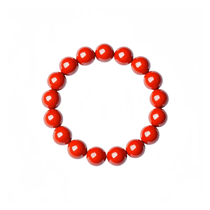 MY WORLD BEGINS AND ENDS WITH YOU Natural Cinnabar Bracelets Unisex-23