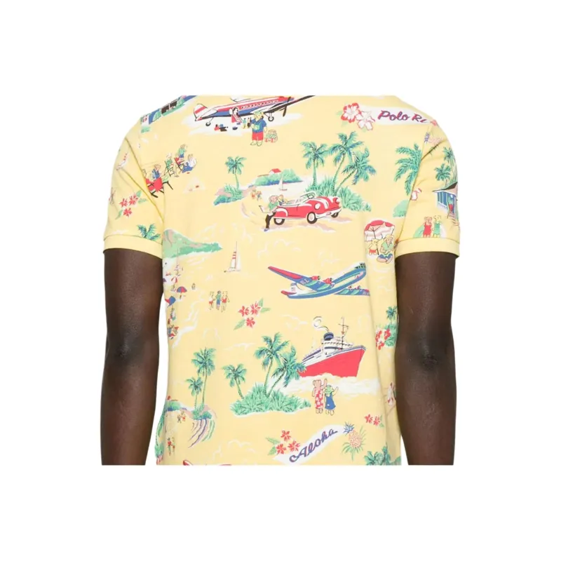 Polo Ralph Lauren Short Sleeved Illustration Printed Polo Shirt-4