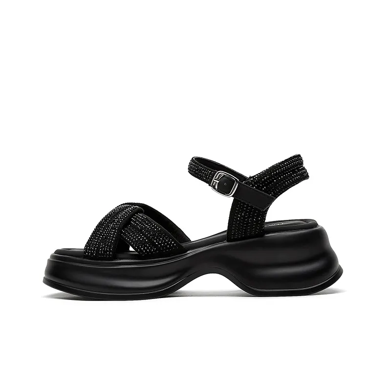 Jin Baichuan One Strap Sandals 5.5cm Women's-0
