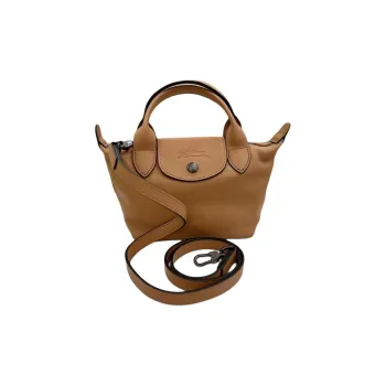 LONGCHAMP Le Pliage Xtra Cow Leather Dumpling Bag, Shoulder Bag, Crossbody Bag, Handbag Mini Women's Tobacco Brown