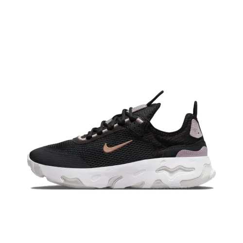 Nike React Live Anti Slip Wear Resistant Low Top Running Shoes Women's Black