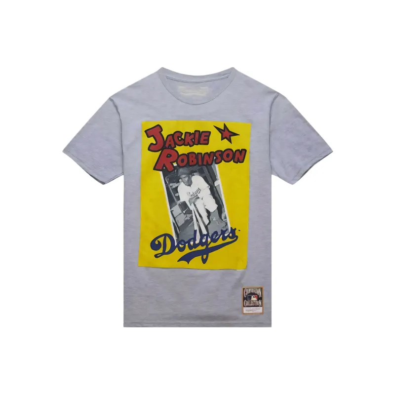 Mitchell & Ness Jackie Robinson T Shirt Men's Gray-0