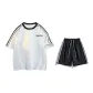 2-Pack (White Gray Top+Black Shorts)