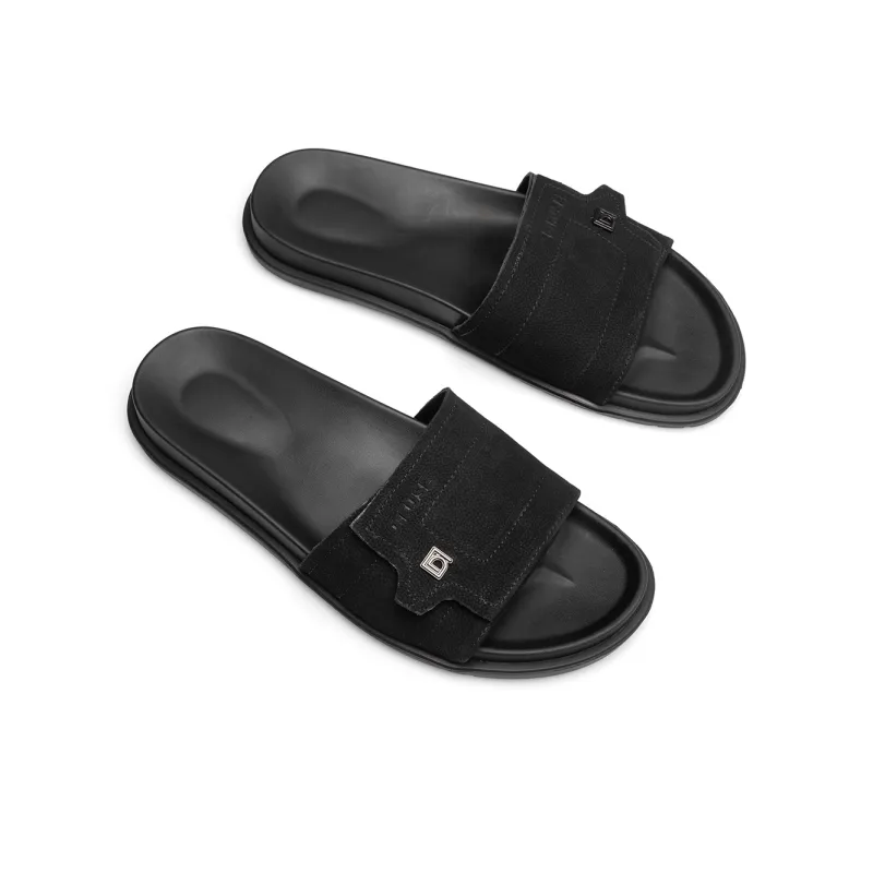 D FUSE SCANDINAVIA Slip Resistant Slide Slippers Men's Black-3