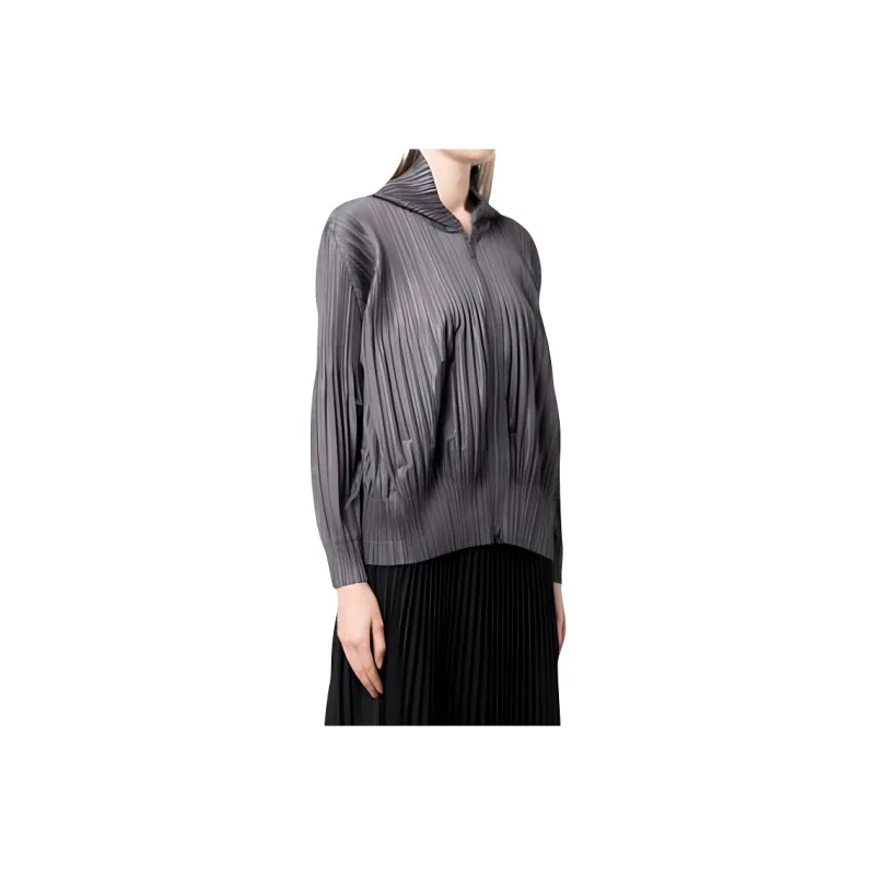 PLEATS PLEASE ISSEY MIYAKE Jackets Women's Gray-1
