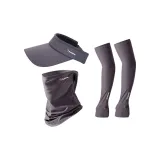 Three-Piece Set[Hats & Caps+Face Masks+Cooling Arm Sleeves]Gray