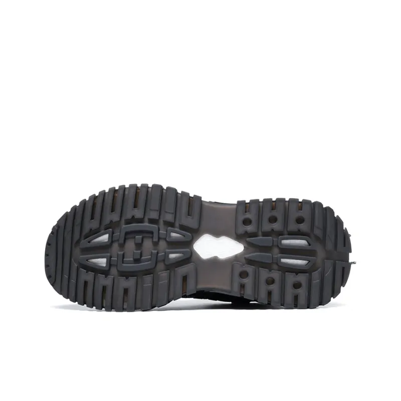 OUBT Shock Absorbers Slip Resistant Breathable Low Top Chunky Sneakers Men's Black-6
