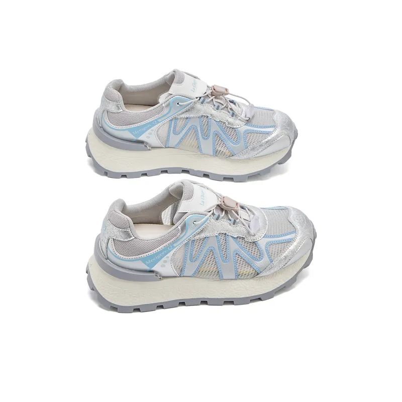 La Chapelle Low Top Chunky Sneakers Women's Blue-2