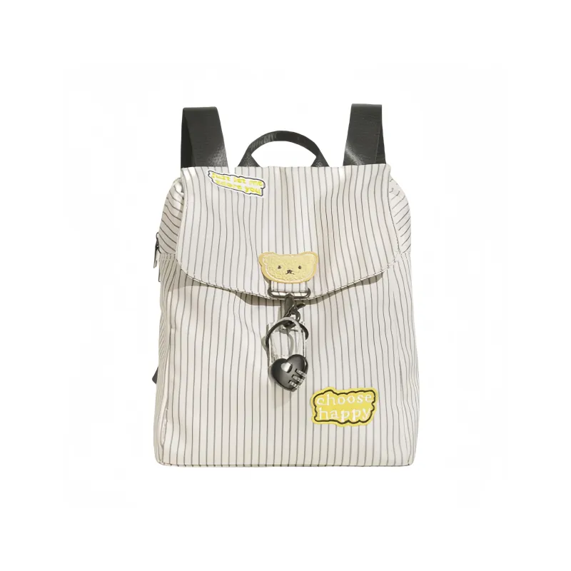 Yalu Oxford Backpack Unisex White-0
