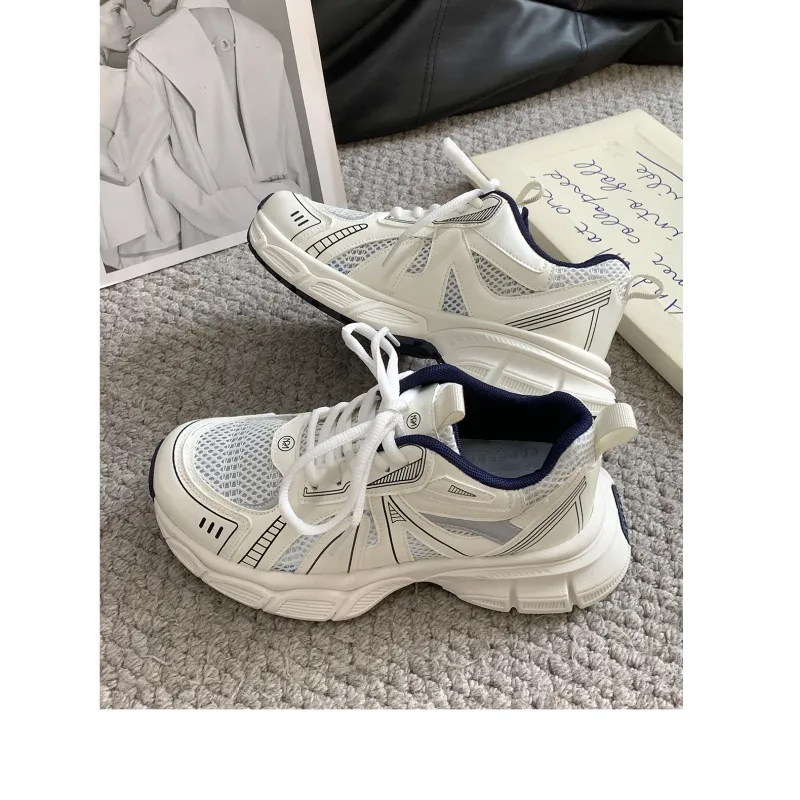 VICTORIA&VERA Slip Resistant, Abrasion Resistant, Breathable Low Top Chunky Sneakers Women's-17