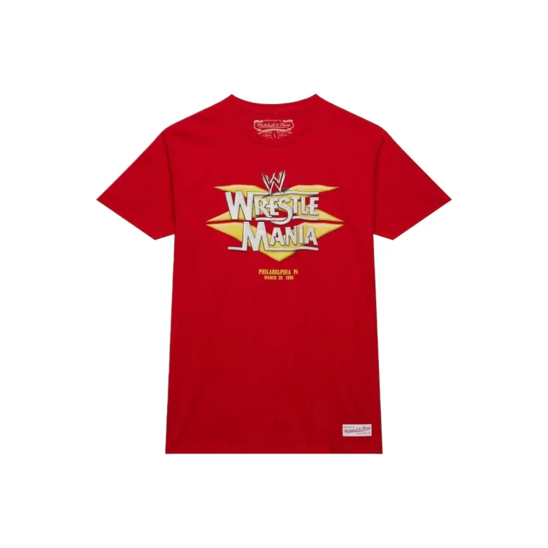 Mitchell & Ness WrestleMania 15 First Philly T Shirt Men's Red-0