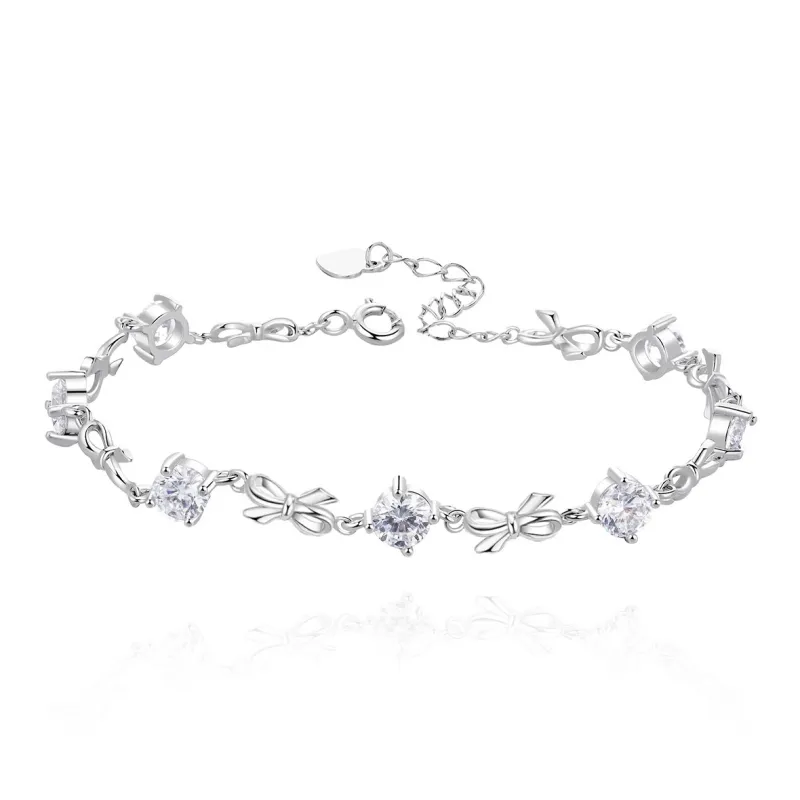 NUSQ Sterling Silver With Zircon Bracelets Women's-0