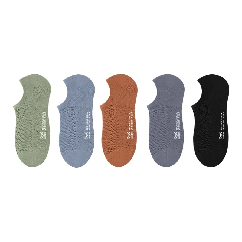 MIIOW No Show Socks Men's 5 Pack-15