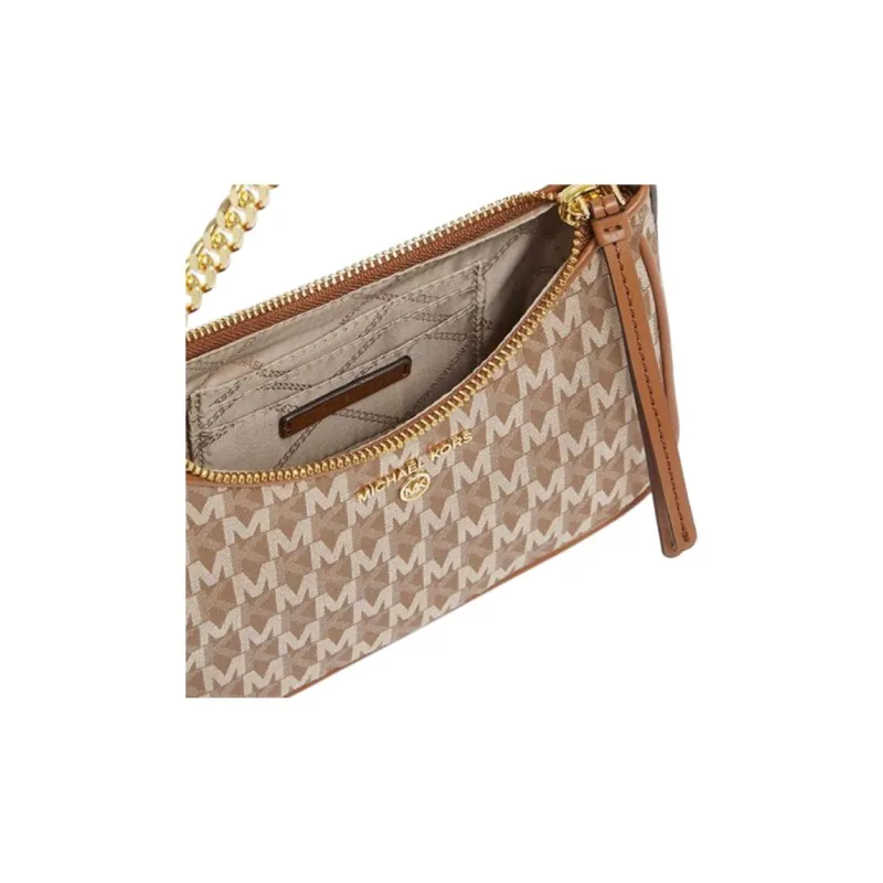 MICHAEL KORS Jet Set Charm Canvas Shoulder Bag Trumpets Women's Brown-4
