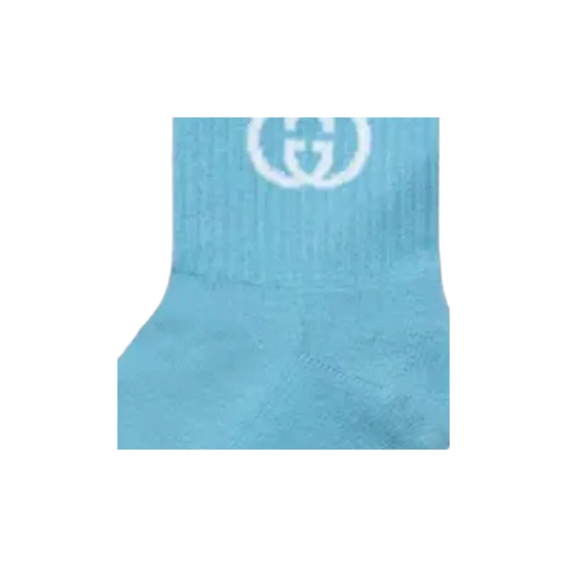 GUCCI x Adidas Mid Calf Socks Unisex 1 Pack Blue-2