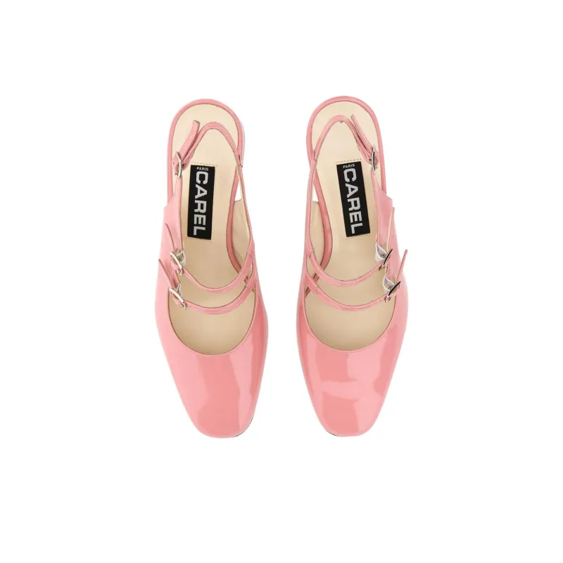 Carel Chunky Heel High Heels 6cm Women's Pink-3