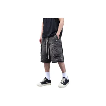 Weles Denim Shorts Unisex Black