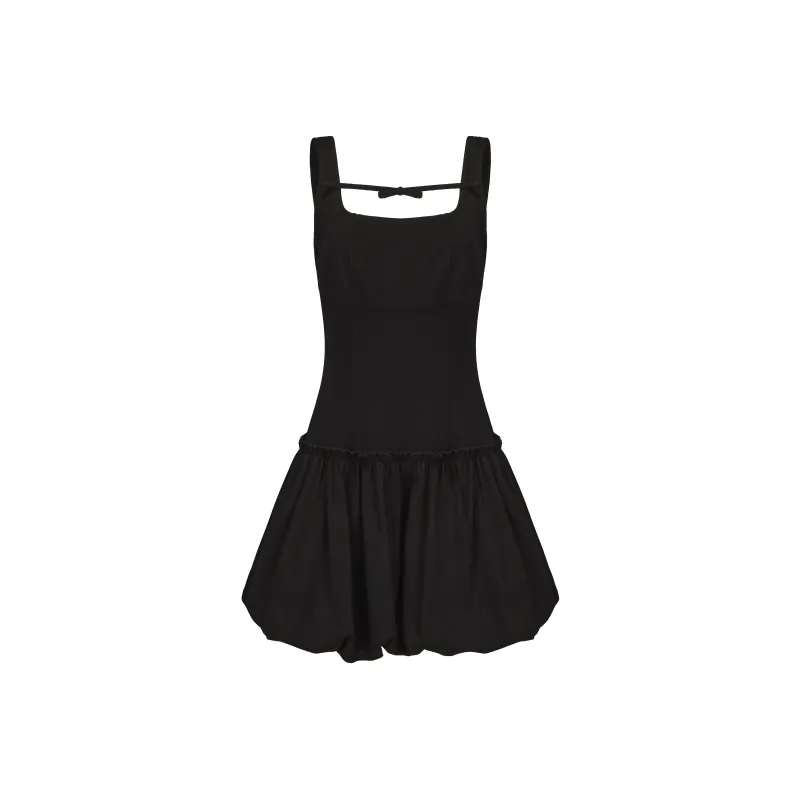 CHIWAWAMEME Slip Dresses Women's Tulip Little Black Dress-0