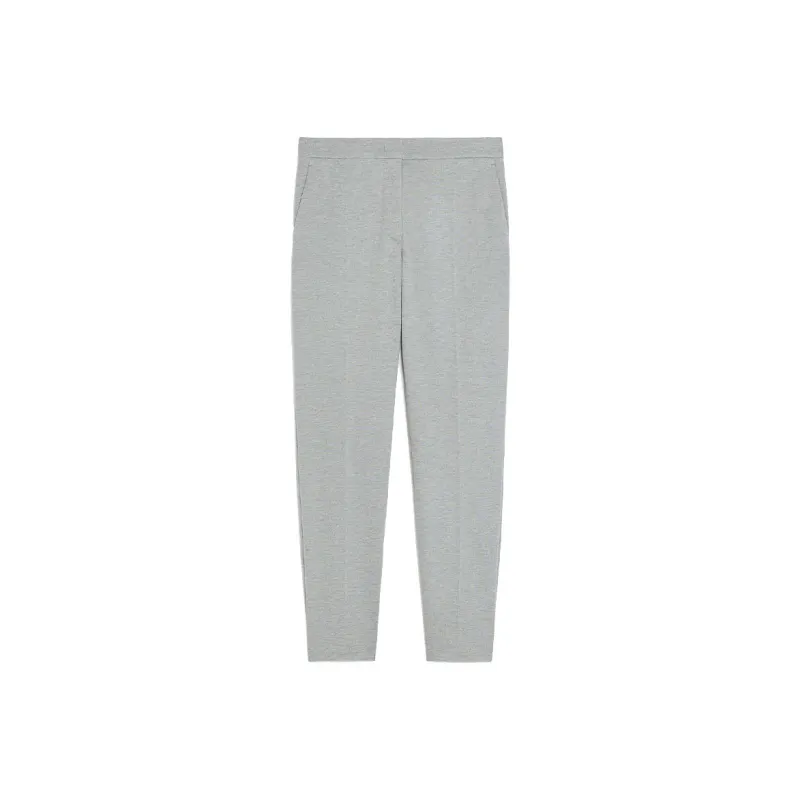 MaxMara Pegno Collection Pantalone In Jersey Di Viscosa Casual Pants Women's Gray-3