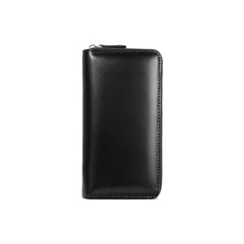 Yalu Polyester With Cow Leather Wallet Unisex Black/Green