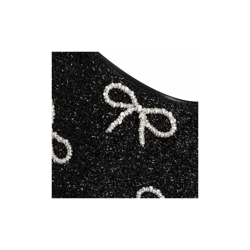 Staccato Fabric Handbag Women's Chanel Inspired Black-5