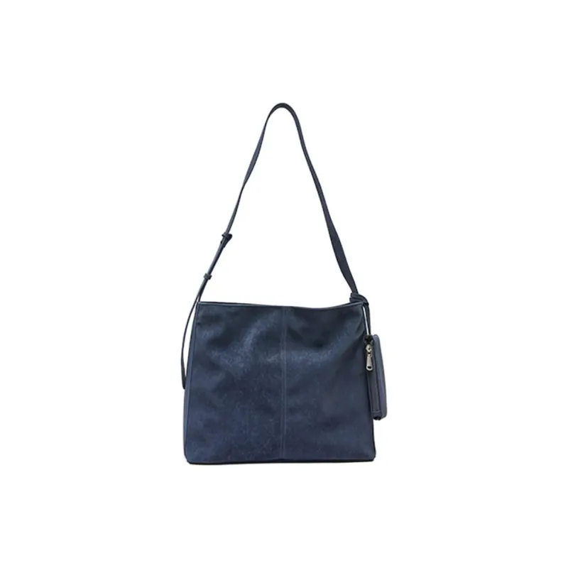 HAWA PU Tote Crossbody Bag, Shoulder Bag Women's Ivory White/Navy Blue-0