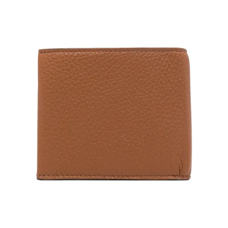 Zegna Cow Leather Wallet Men's Brown-1