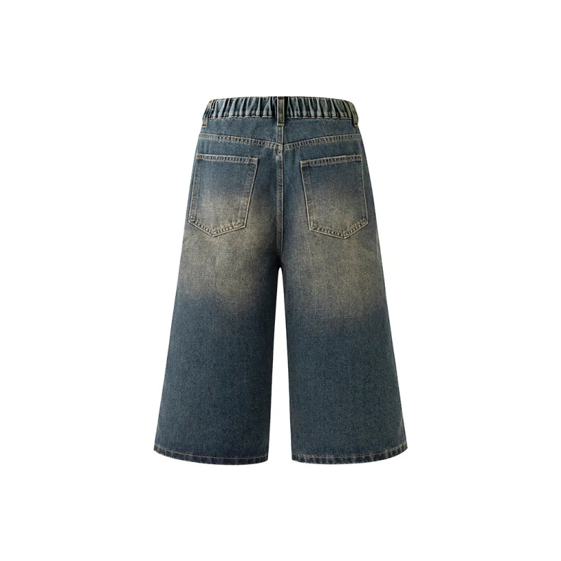 YINLEI Denim Shorts Men Rusty Blue-1