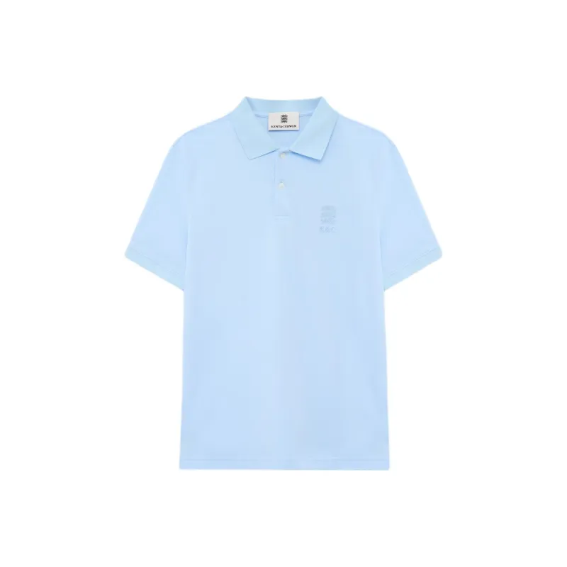 KENT&CURWEN Three Lions Embroidery 100% Cotton Shell Button Polo Shirt Unisex-10