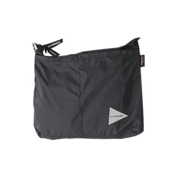And Wander Nylon Shoulder Bag, Crossbody Bag Unisex Black