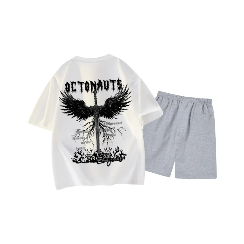 Small Columns Under The Sea Clothing Sets Unisex-6