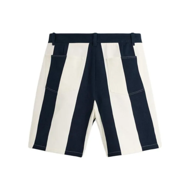 ZARA Casual Shorts Men Sea Blue/White-1