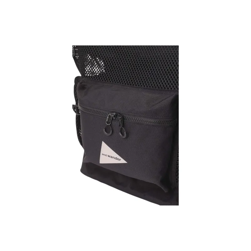 And Wander Polyester Tote Bag, Shopping Bag, Backpack, Shoulder Bag, Crossbody Bag, Handbag Unisex Black-6