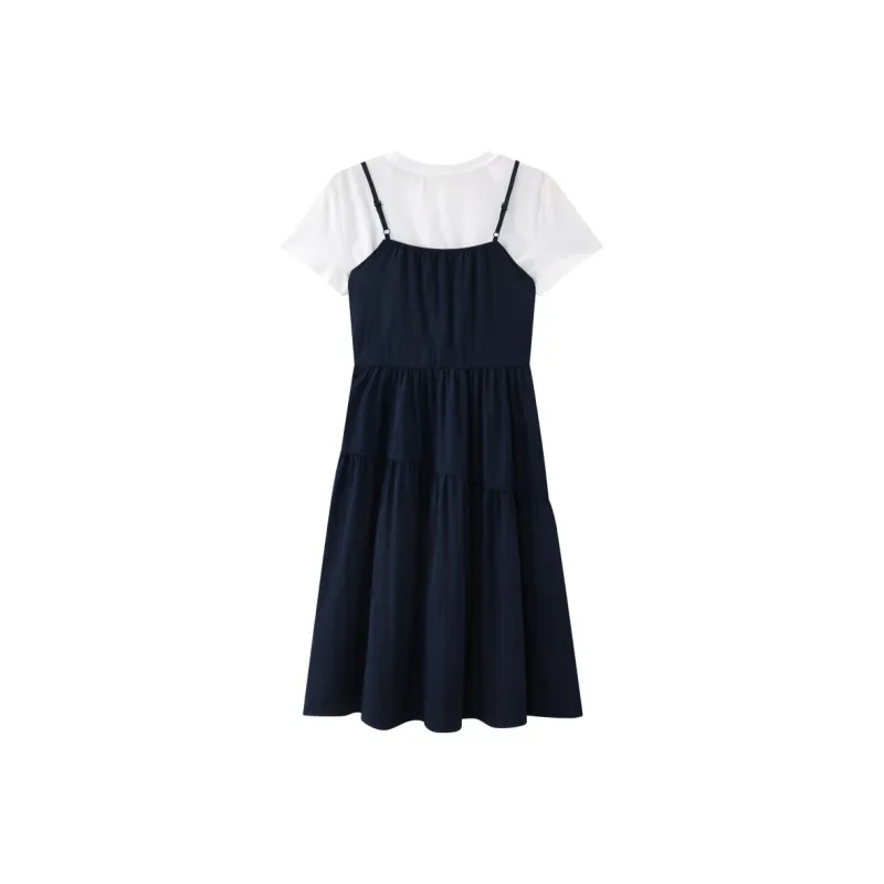 KUHNMARVIN Two Piece Skirt Sets Women's Navy Blue-1