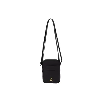 Jordan Fabric Shoulder Bag, Crossbody Bag Unisex Black & Gold