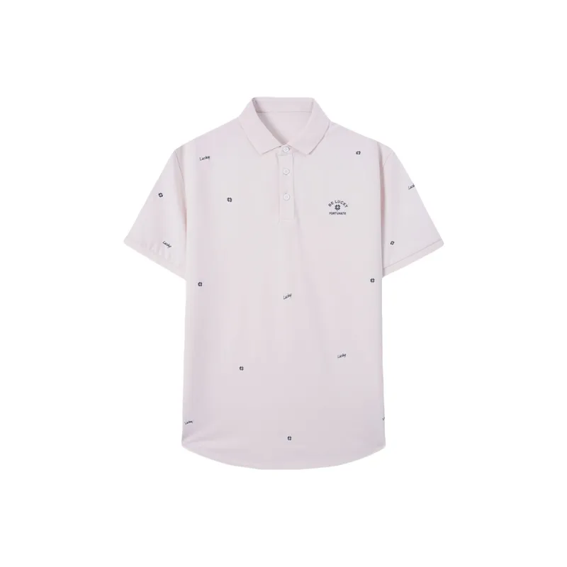 ARTSDON Polo Shirts Men Beige Apricot Pattern-0