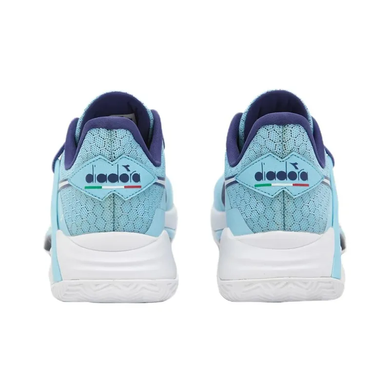 Diadora Cushioning, Wear Resistant Low Top Tennis Shoes Women's Blue-3