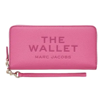 MARC JACOBS Full Grain Leather Wallet Women's Bowknot Pink