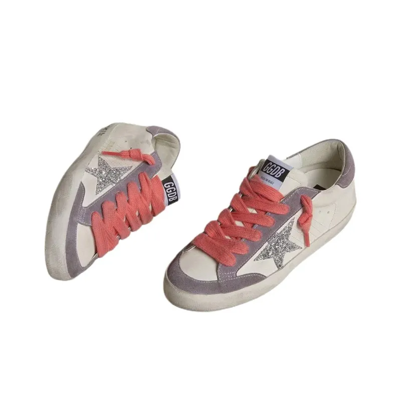 Golden Goose Super Star Low Top Skateboard Shoes Women's Purple-2
