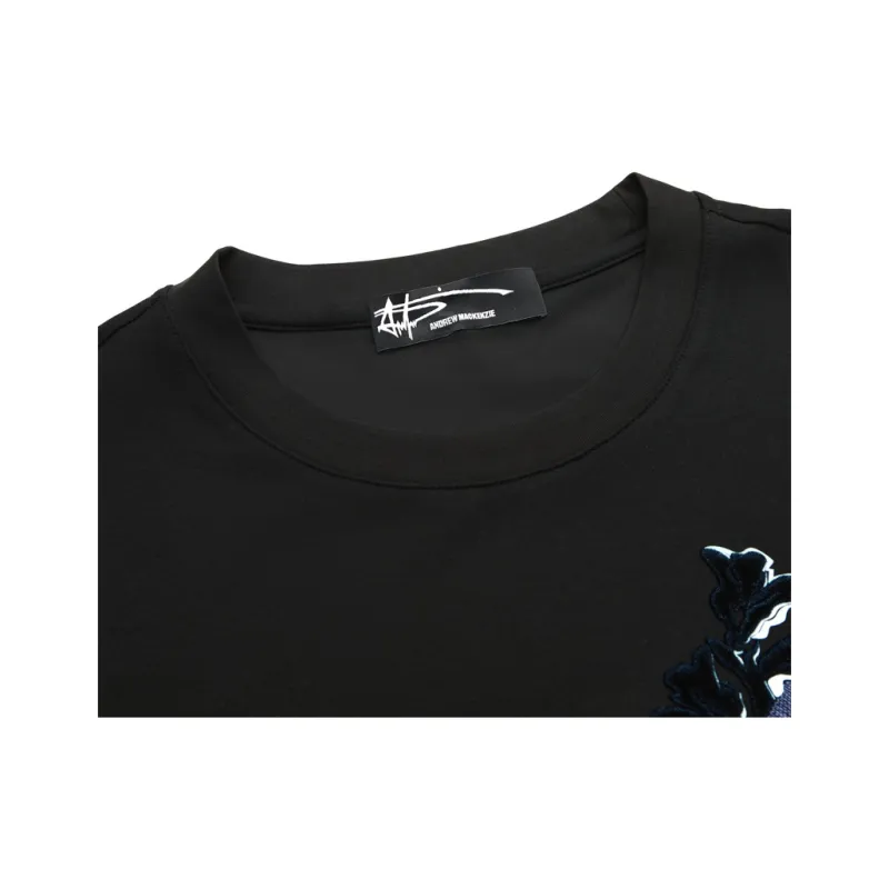 ANDREW MACKENZIE T Shirts Men Black-2