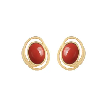 HENGTAIZHUBAO Agate Stud Earrings Women's