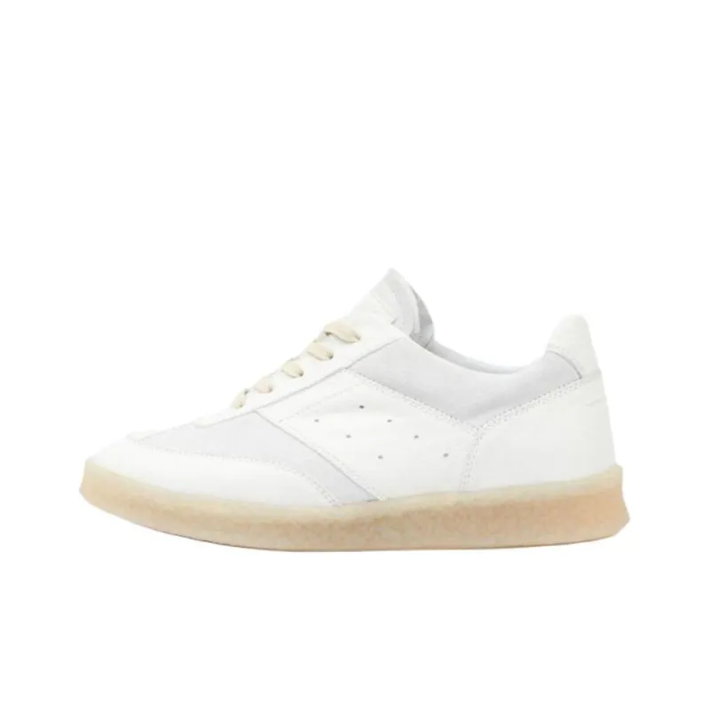 MM6 Maison Margiela 6 Court Low Top Skateboard Shoes Women's White-0