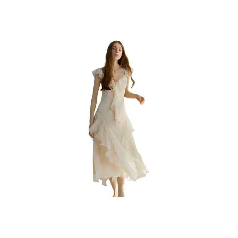 Flowers In Water Slip Dress Women's-0