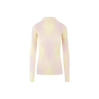 Burberry Argyle High Neck Knit Jumper