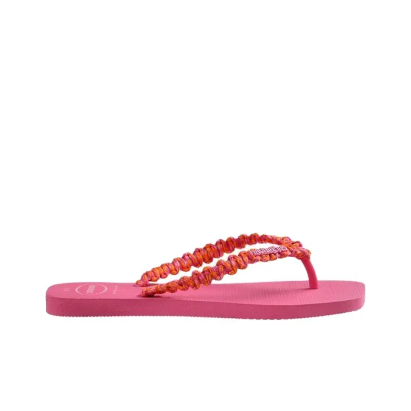 Havaianas Rubber Sole Abrasion Resistant Flip Flops Women's Pink-1