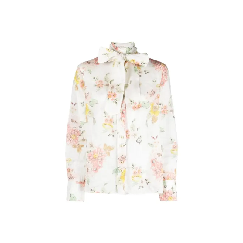 Zimmermann Floral-print Ramie Blouse-0