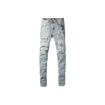 F.K.V.A Jeans Unisex Blue White