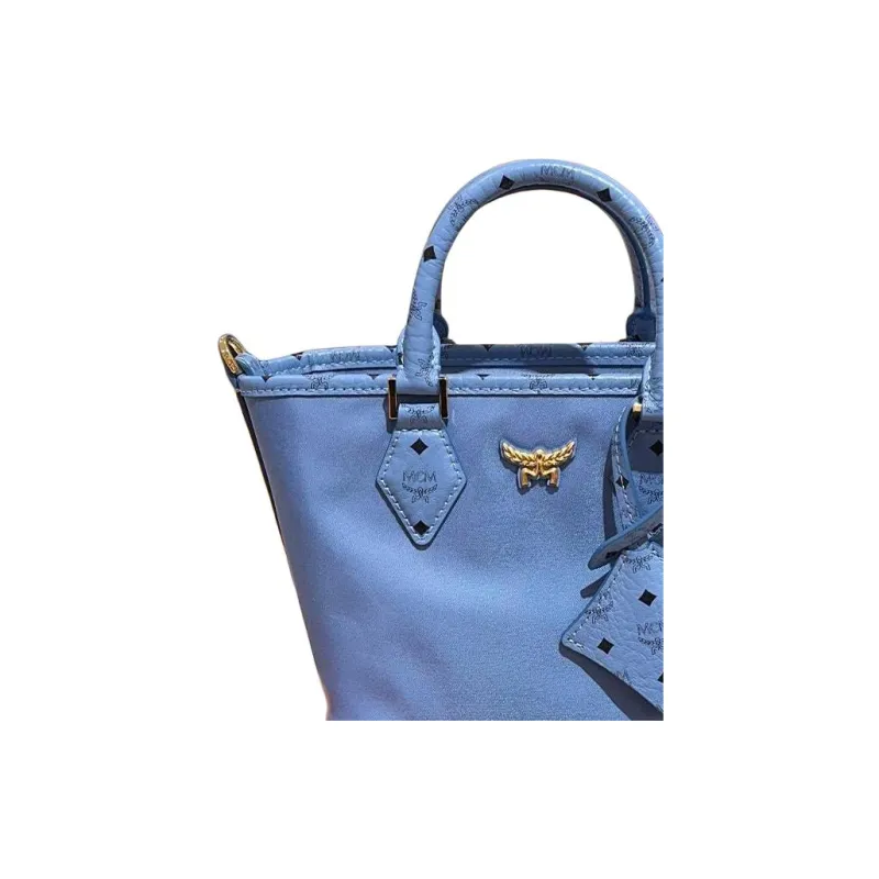 MCM Nylon Tote Bag, Shopping Bag, Shoulder Bag, Handbag Mini Women's Blue-1