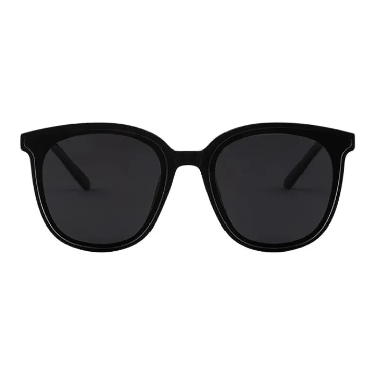 VEGOOS TR/Memory Plastic Square Sunglasses Unisex Black-1