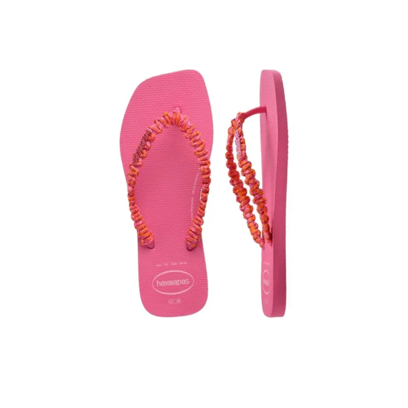 Havaianas Rubber Sole Abrasion Resistant Flip Flops Women's Pink-4